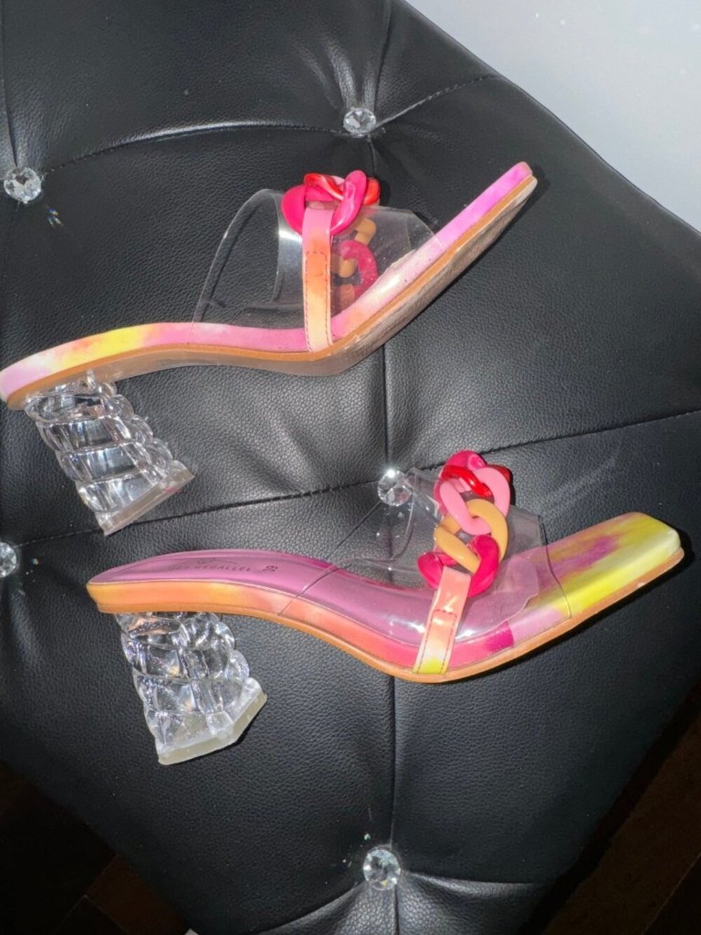 Pink clear heel sandals BARBIE